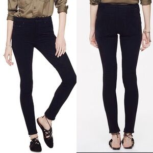 Mother High Waisted Looker in Tricks Of The Trade Black Faux Suede -  28